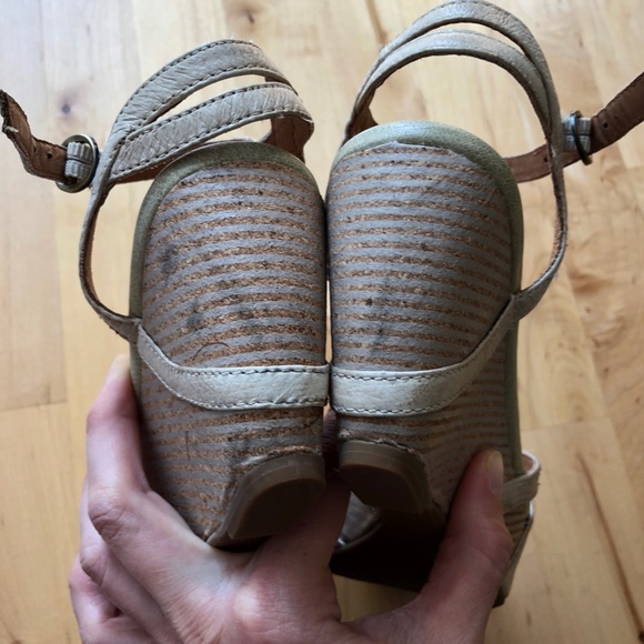 Miz Mooz strappy leather wedge in a creme color - Picture 5 of 5